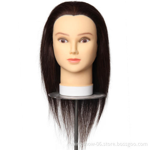 Human hair dummy mannequin head with hair training cheap